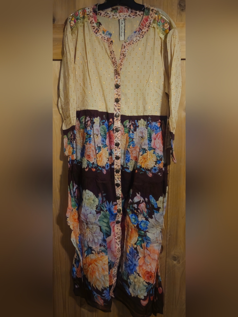 Aratta Floral Dreams Maxi Dress with Brown - Picture 5 of 10